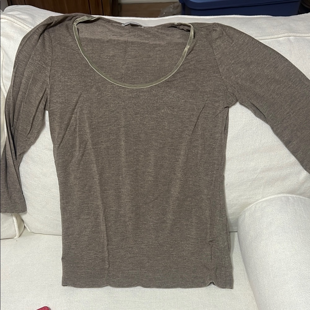 Pure 3/4 Sleeve Women's Brown Top